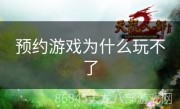 预约游戏为什么玩不了